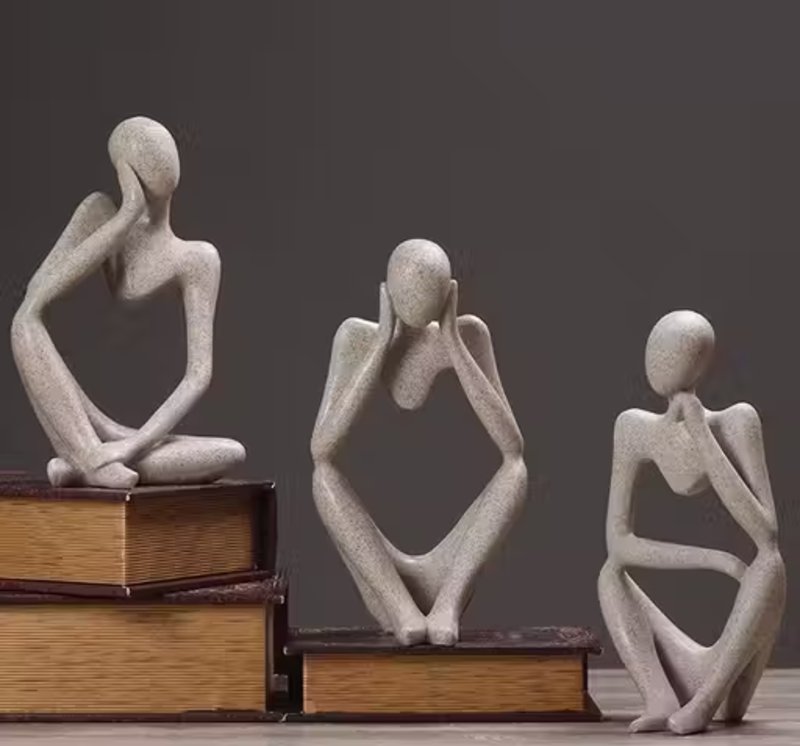 Thinker Statues Set of 3 - Image 1